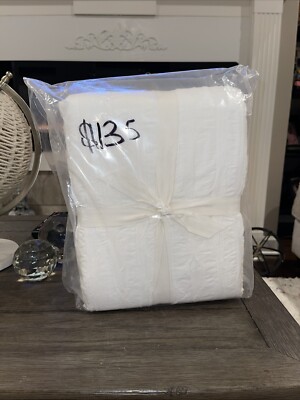 NWT Pottery Barn Camille Duvet Cover 100% Cotton Voile FULL / QUEEN with Pleats-image