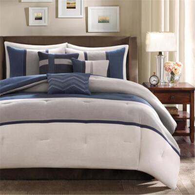 100% Polyester Microsuede Solid Pieced 7pcs Comforter Set,MP10-1317-image