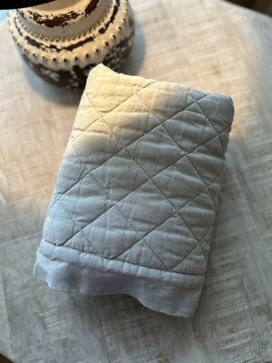 Pottery Barn Belgian Flax Linen Diamond STANDARD Sham Soft Gray Cut Tags Read!-image