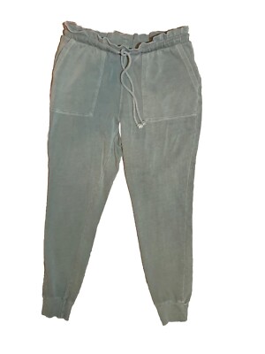 Dip Womens Jogger Lounge Sweat Pants Large Stretch Green Drawstring Pull On Up-image