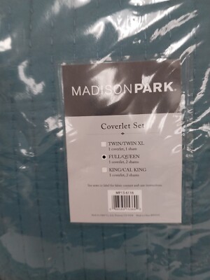 Madison Park King/California King Coverlet Set Teal Blue-image