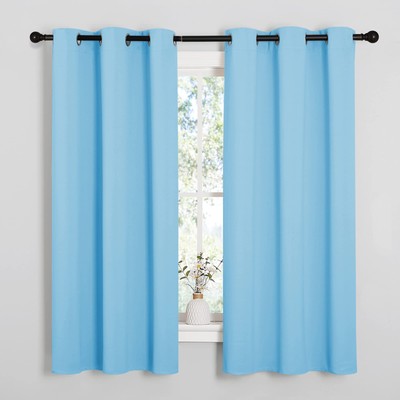 Home Fashion Thermal Insulated Solid Grommet Blackout Curtain Panels for Bedr...-image