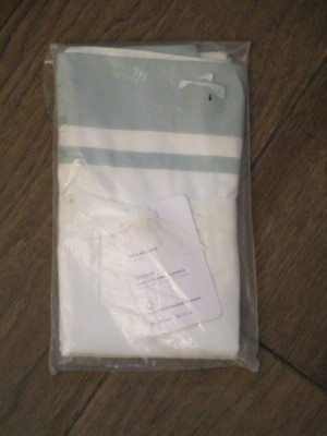 POTTERY BARN PARKER ORGANIC EMBROIDERED STANDARD PILLOW SHAM IN SEA GLASS    NEW-image