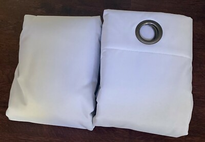 Sun Zero Pratt Tonal Texture Fleece Insulated Blackout Window Curtains,White 2-p-image