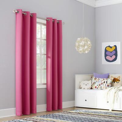 Sun Zero Riley Kids Bedroom Blackout Grommet Curtain Panel 40