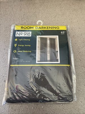 Lichtenberg Room Darkening Window Curtain Set of 2 Panels in Stone 54 x 63