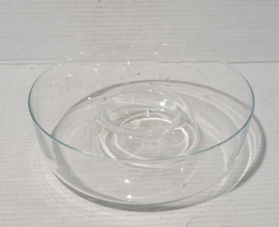 Vtg Princess House Large Glass Chip & Dip Serving Bowl 11