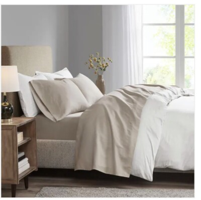 MADISON PARK California King Moisture Wicking Lightweight Sheet Set, GRAY-image