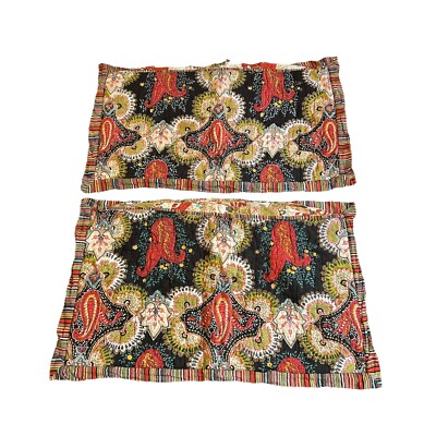 Pottery Barn Florentine Paisley King Shams Button Close Set Of 2 Lot 20x36”-image