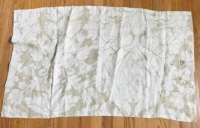 Pottery Barn Belgian Flax Linen Damask King Sham Neutral Beige Just One New🦩-image