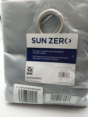 Sun Zero Panel Curtain Silver Grommet 40in x 108in-image