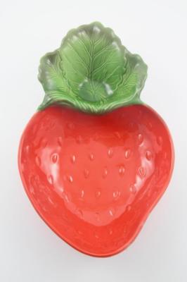 Metlox Poppytrail California Large Ceramic Strawberry Chip & Dip Serving Bowl-image