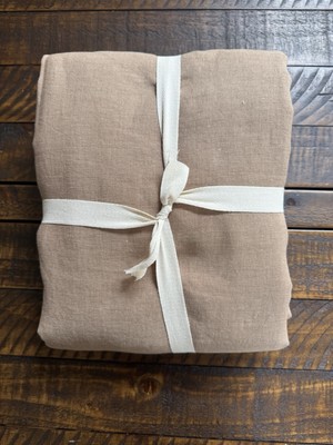 Pottery Barn Belgian Flax Linen Duvet King/Cal King Bronze Pre Owned Read-image