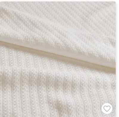 Madison Park blanket full queen naturel white liquid 100% cotton-image
