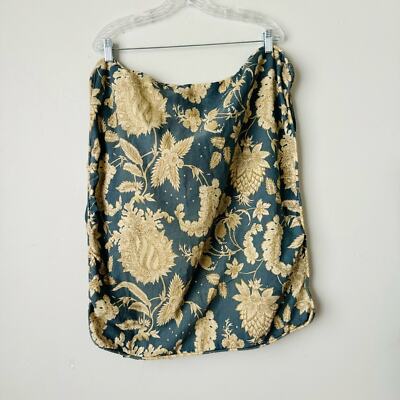 Pottery Barn Margret blue cotton linen blend pillow case-image