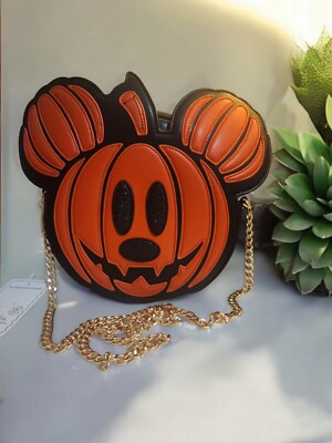 NEW 2024 SKINNY DIP MICKEY HALLOWEEN PUMPKIN PURSE crossbody-image