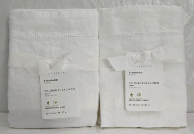 Pottery Barn Standard Belgian Flax Linen 2-Shams 26