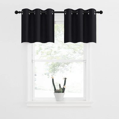 Small Kitchen Window Curtains Valances - Thermal Insulated Home Decor Blackou...-image