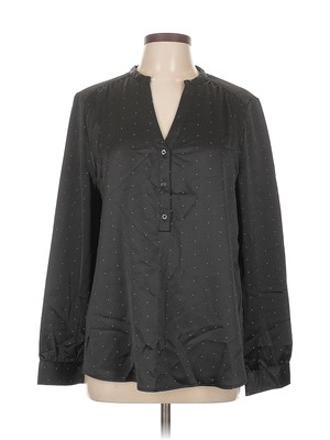 Dip Women Gray Long Sleeve Blouse L-image