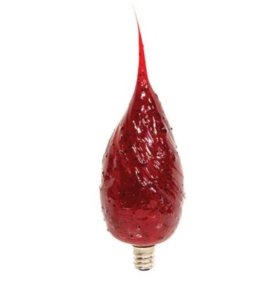 Large Ruby Red Silicone Dipped Flicker Bulb-image