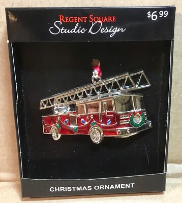 Regent Square Studio Design FIRE TRUCK ornament New-image