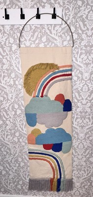 Pottery Barn Kids Woven Rainbow Tapestry -image