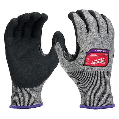 Milwaukee Tool 48-73-7012 Cut Protection Dipped Gloves, A7 Cut Level, 18 Ga,-image