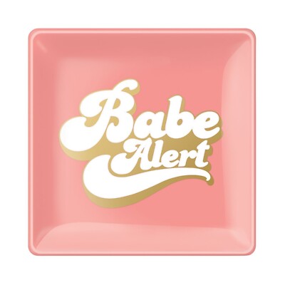 Fringe Studio Babe Alert Square Tray - New Without Box-image