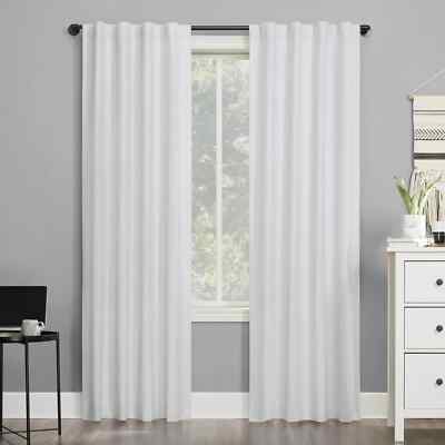 SUN ZERO CYRUS THERMAL TOTAL BLACKOUT BACK TAB CURTAIN PANEL, WHITE 40
