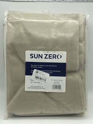 Sun Zero Lightenberg Blackout Curtain 50” X 84” Beige Amherst Ecru *One Panel*-image