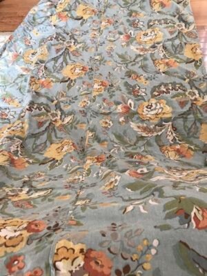 Pottery Barn Vanessa Floral Duvet Cover Blue Queen Palampore  Vintage Rare🦩-image
