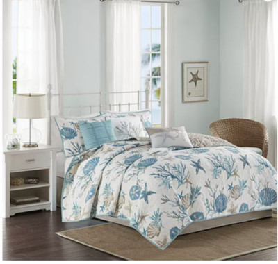 Madison Park Pacific Coastal Grove 6-pc. Quilt Coverlet Set Full/Queen Size-image
