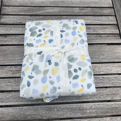 Pottery Barn Rebecca Atwood Paint Daubs Organic Comforter Pillow Sham Euro NWOT-image