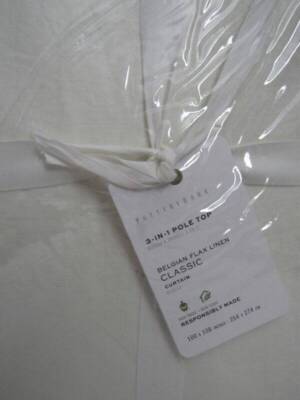 Pottery Barn Belgian Flax Linen Curtain-Classic Ivory 100