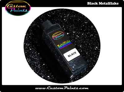 BLACK Metal Flake 2oz Large - .015 Hex, Custom, HOK, Automotive plasti dip -image