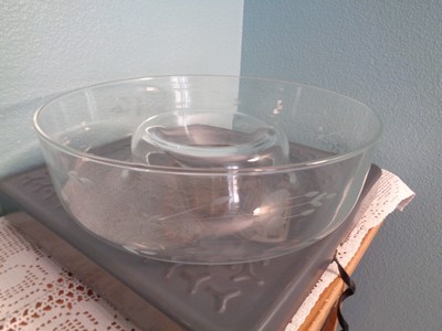 PRINCESS HOUSE CRYSTAL HERITAGE CHIP AND DIP BOWL EXCELLENT-image