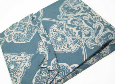 Pottery Barn Blue Ivory Alana Medallion Cotton Euro Pillow Cover Sham New-image