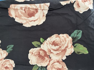 Pottery Barn PB Teen Emily & Meritt Bed of Roses Full/Queen Duvet Black Blush-image