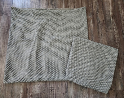 Pair Signature Madison Park Brown Chunky Sweater Knit Pillow Sham Cover 27