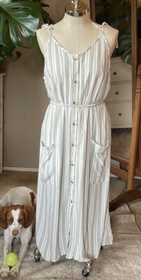 Dip striped maxi dress, XL-image