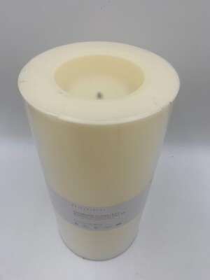Pottery Barn Standard Flameless Outdoor Pillar Candle Ivory 6 x 12 in #8024A-image