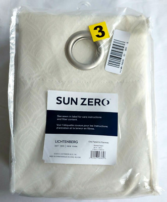 Sun Zero Shania Cream One Panel Grommet Panel 52 x 96 in.-image