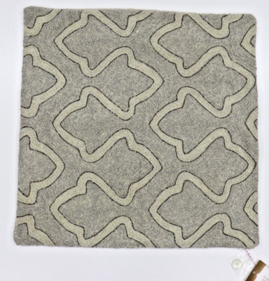 New NWT Pottery Barn Beaded Swirl Pillow Cover Hand Embellished Beaded 20 x 20-image