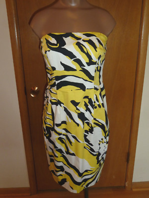 Express Design Studio-Womens-Dress-S Cotton Stretch-FormFitted Sheath-Strapless -image