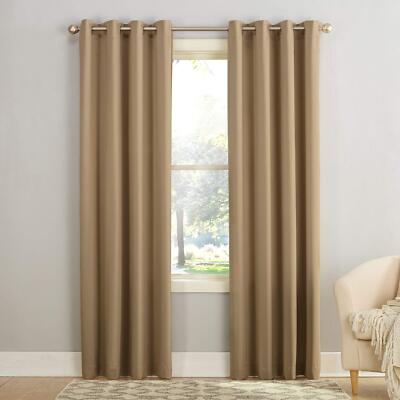 Sun Zero Barrow Energy Efficient Grommet Curtain Single Panel-image