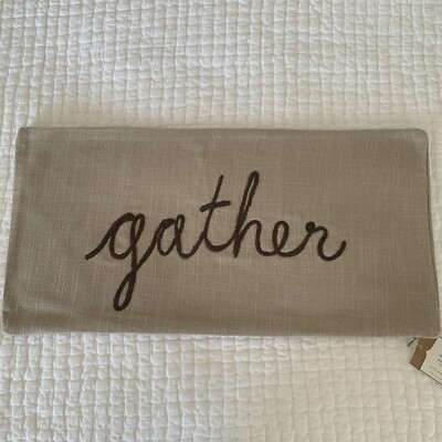 Pottery Barn GATHER Embroidered 12