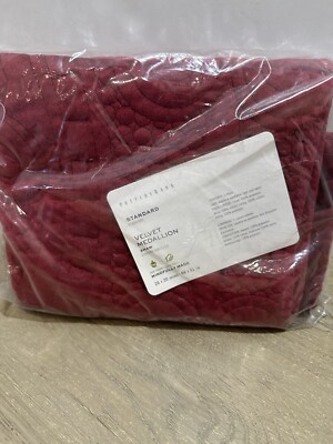 Pottery Barn Velvet Medallion standard Sham Ruby-image