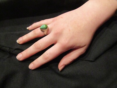 ORIGINAL STUDIO DESIGNED ROYSTON TURQUOISE STERLING SILVER RING-image