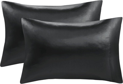 Madison Park Essentials Satin Luxury Wrinkle-Free High-Luster and King, Black -image