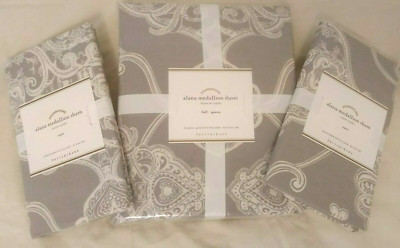Pottery Barn Alana Medallion Queen Duvet w/ 2 Euro Sham-image